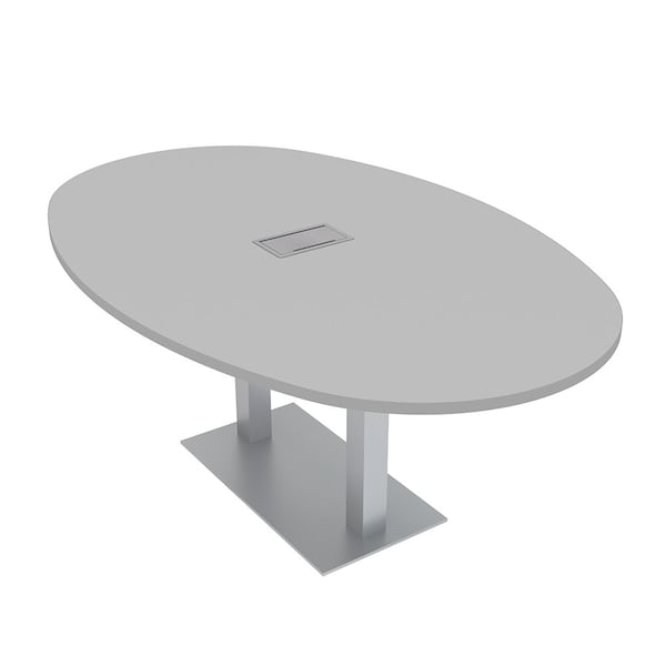 45.25 in W, 84 in L, 29 in H, Engineered Wood Top, Grey